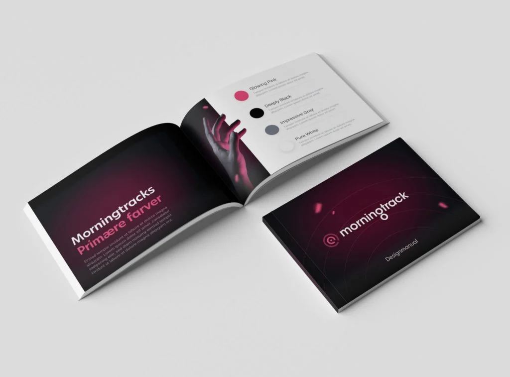 Mockup af Morningtrack designmanual